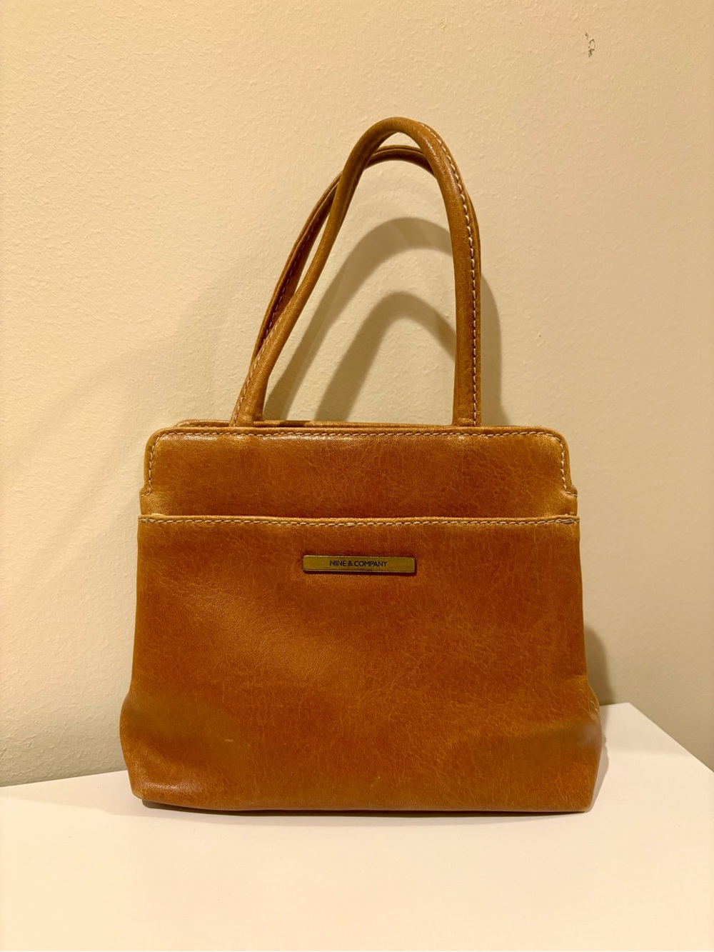 Nine West Tan Mini Top-Handle Bag
